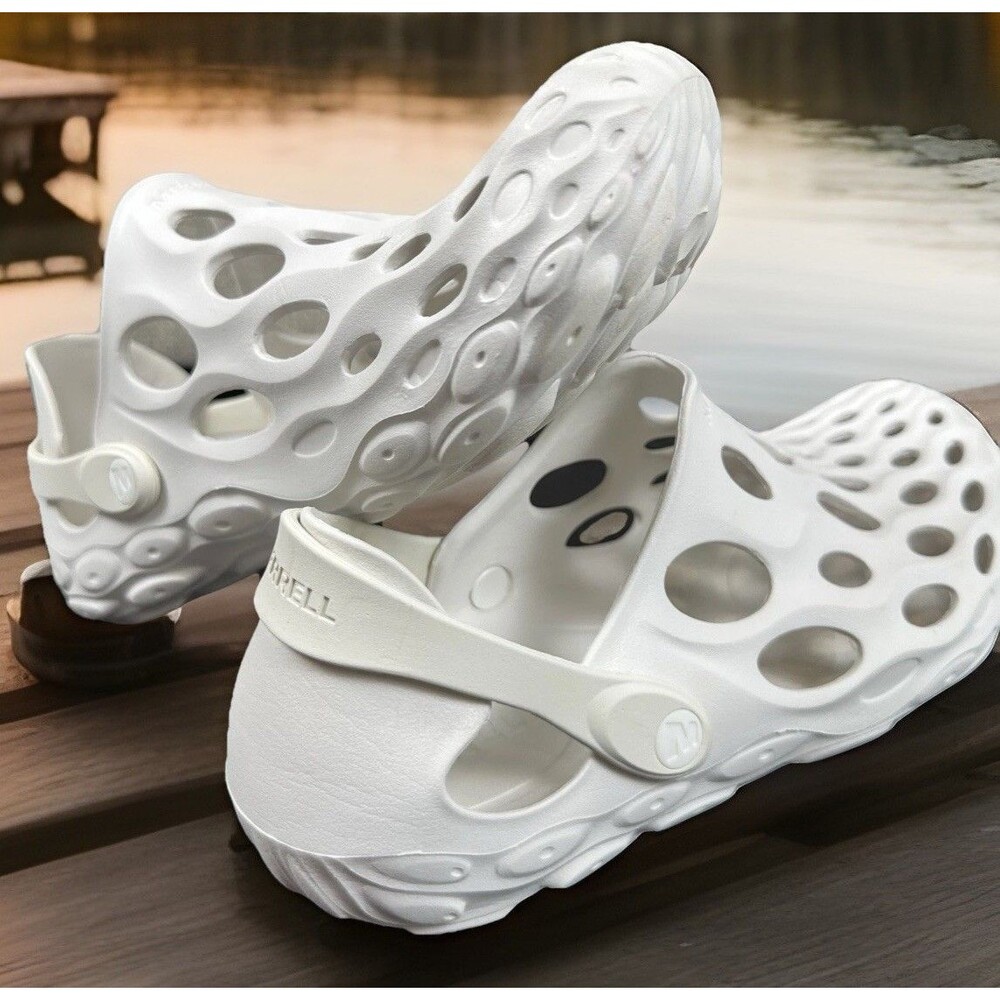 Merrell Hydro Moc Clogs Womens 9 Shoe White Foam Water Sandals Slip-On Sport